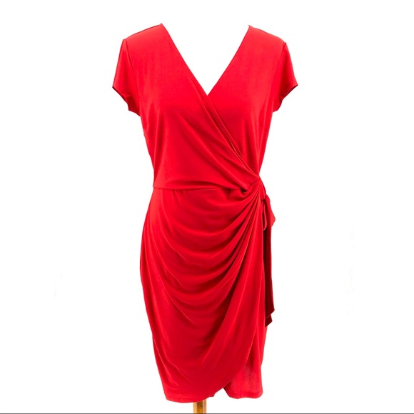 INC International Concepts Dresses & Skirts - INC International Concepts Red V-Neck Dress, NWT